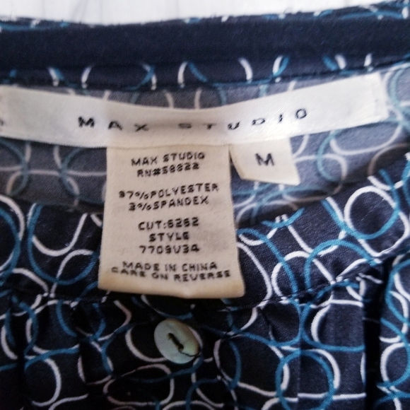 Women's Max Studio Long Sleeve Blouse Size M - Picture 2 of 3